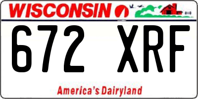 WI license plate 672XRF