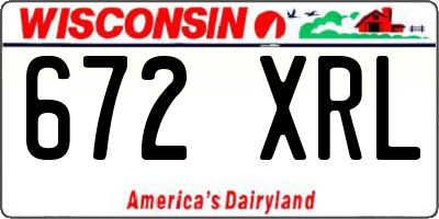 WI license plate 672XRL