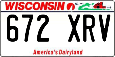 WI license plate 672XRV