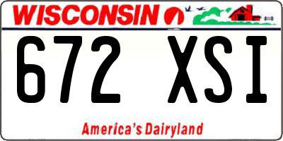 WI license plate 672XSI
