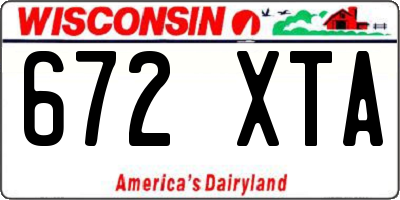 WI license plate 672XTA