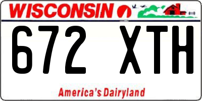 WI license plate 672XTH