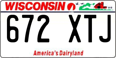WI license plate 672XTJ