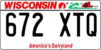 WI license plate 672XTQ