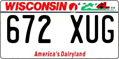 WI license plate 672XUG