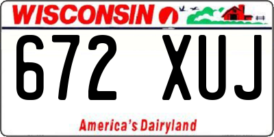 WI license plate 672XUJ
