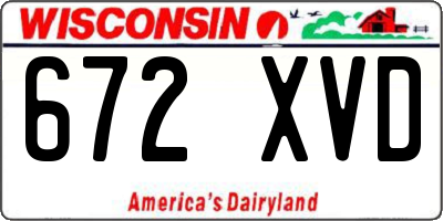 WI license plate 672XVD