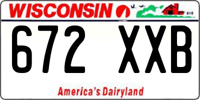 WI license plate 672XXB