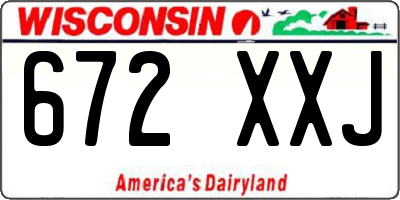 WI license plate 672XXJ