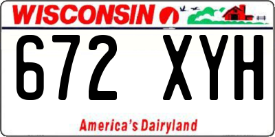 WI license plate 672XYH