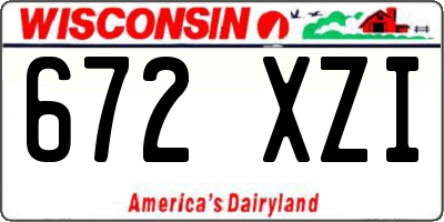 WI license plate 672XZI