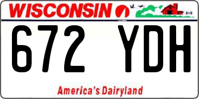 WI license plate 672YDH