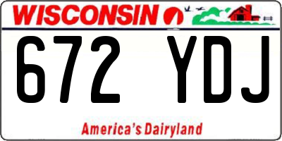 WI license plate 672YDJ