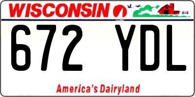WI license plate 672YDL