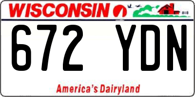 WI license plate 672YDN