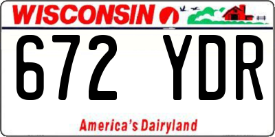 WI license plate 672YDR