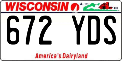 WI license plate 672YDS