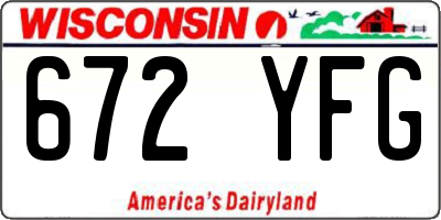 WI license plate 672YFG