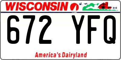 WI license plate 672YFQ