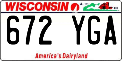 WI license plate 672YGA