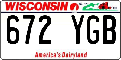 WI license plate 672YGB