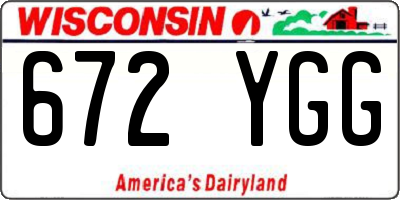 WI license plate 672YGG