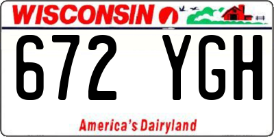 WI license plate 672YGH