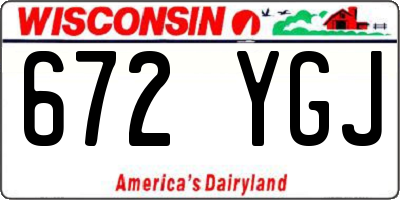 WI license plate 672YGJ
