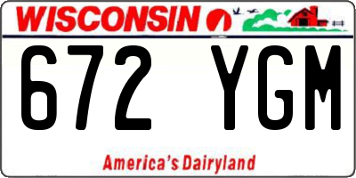 WI license plate 672YGM