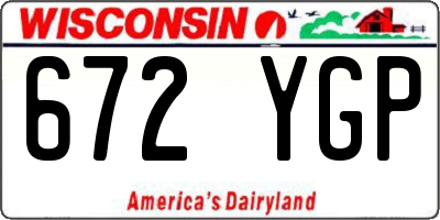 WI license plate 672YGP