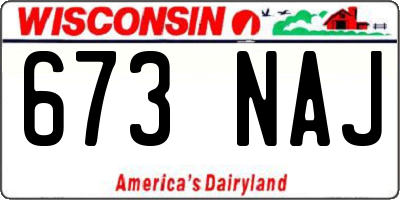 WI license plate 673NAJ