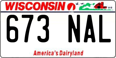 WI license plate 673NAL