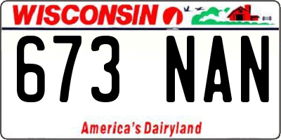 WI license plate 673NAN