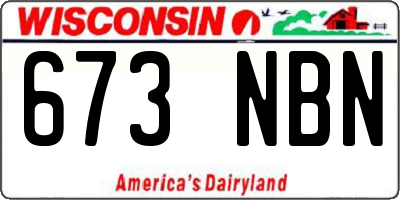 WI license plate 673NBN