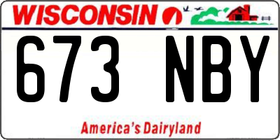 WI license plate 673NBY