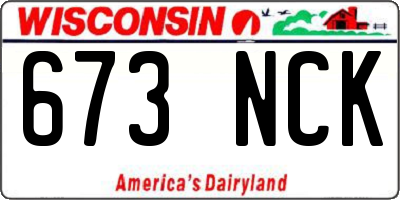 WI license plate 673NCK