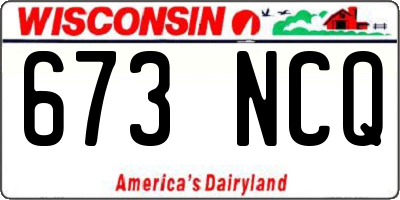WI license plate 673NCQ