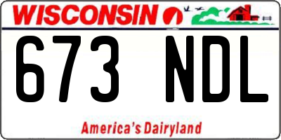 WI license plate 673NDL