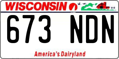 WI license plate 673NDN