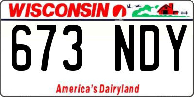 WI license plate 673NDY
