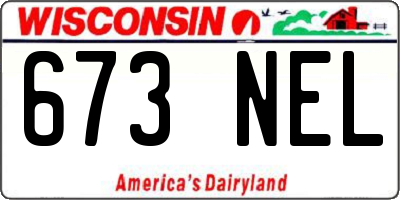 WI license plate 673NEL