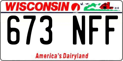 WI license plate 673NFF