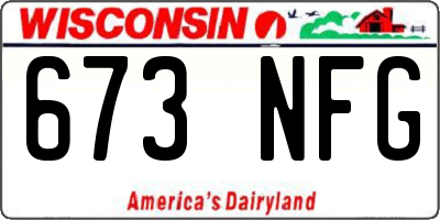 WI license plate 673NFG