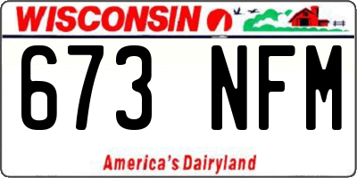 WI license plate 673NFM