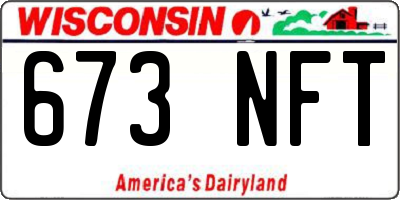 WI license plate 673NFT
