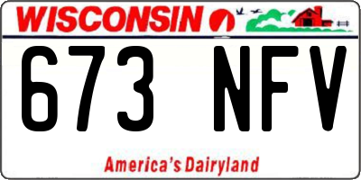 WI license plate 673NFV