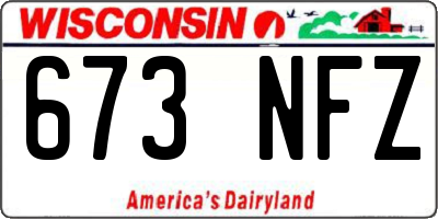WI license plate 673NFZ