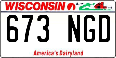 WI license plate 673NGD