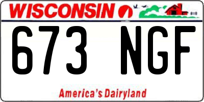 WI license plate 673NGF