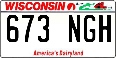 WI license plate 673NGH
